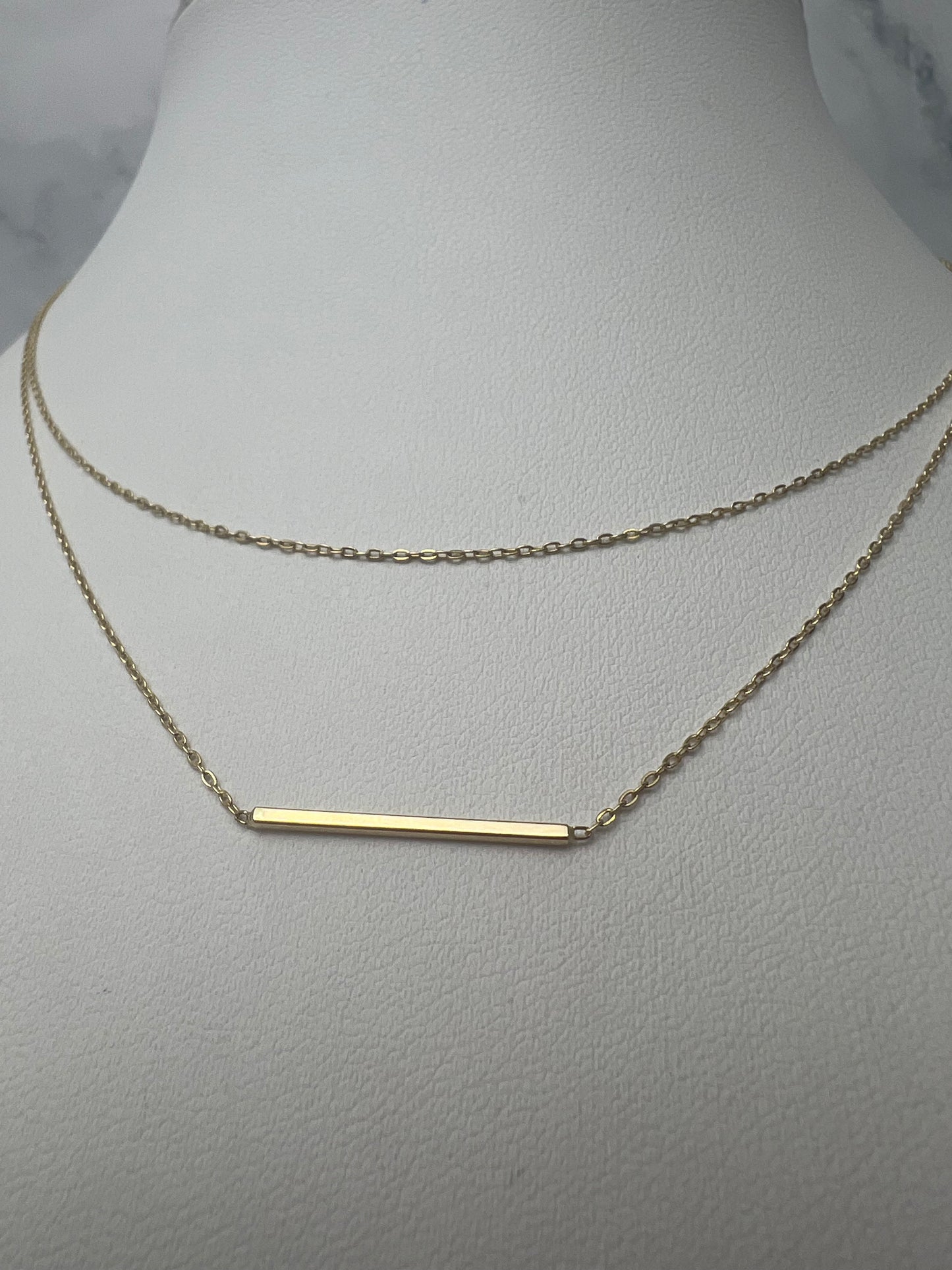 Dupla soros, betétes arany nyaklánc