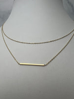 Dupla soros, betétes arany nyaklánc