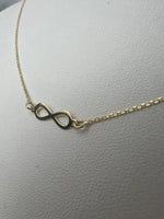 Beépített végtelen jeles arany nyaklánc