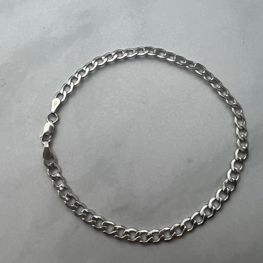 Pancer fazonú fehérarany karlánc