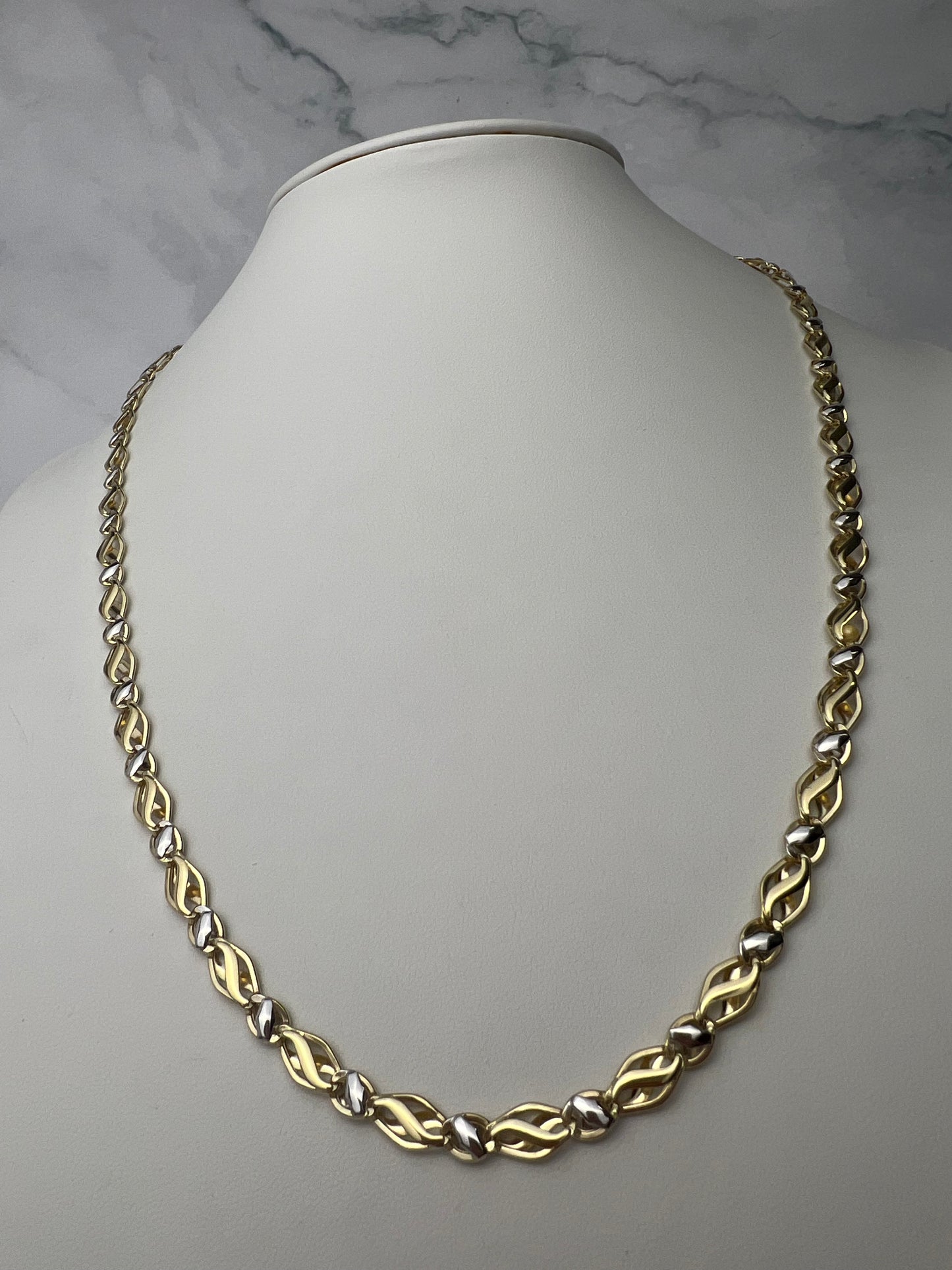 Bicolor olasz fazonú arany nyaklánc