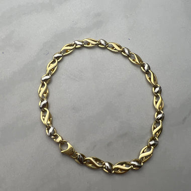 Bicolor olasz fazonú arany karlánc