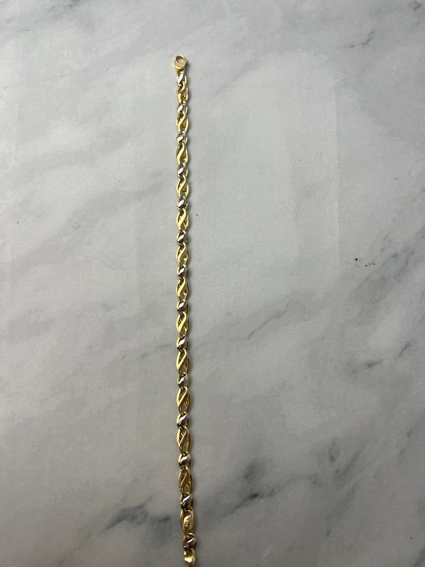 Bicolor olasz fazonú arany karlánc