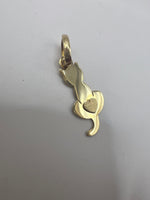 Szivecskés cica medál arany medál