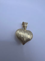 Pufi csíkos szív arany medál