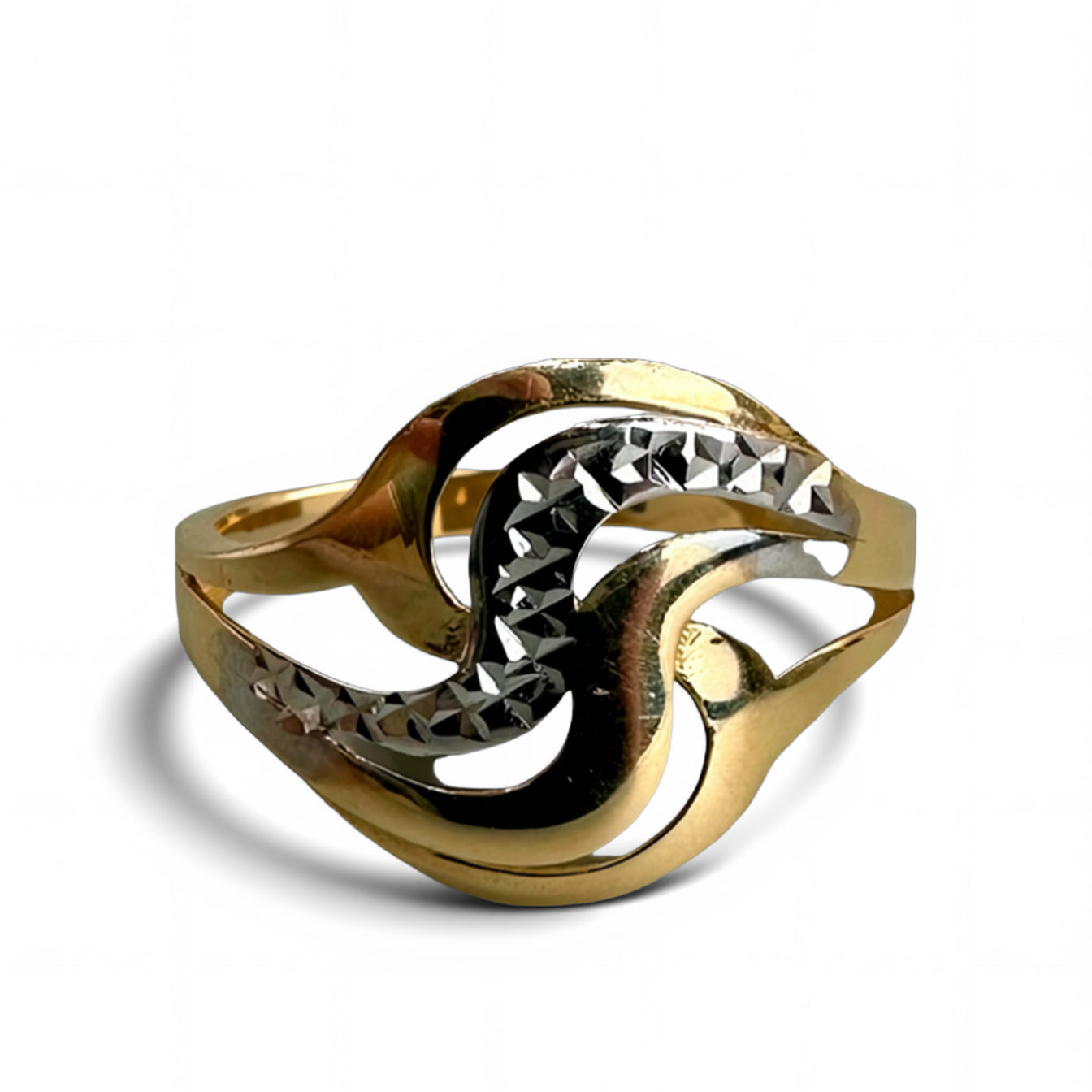 14K női bicolor gyűrű